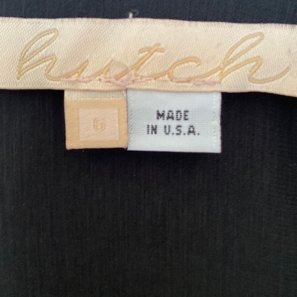 Hutch V-Neck Tie Front Cut Out Wide Leg Long Sleeve Jumpsuit in Black, Size 6 - Picture 3 of 10